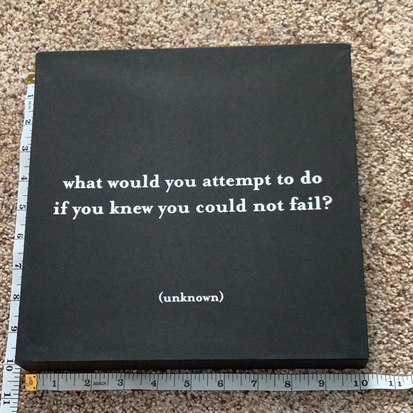 Quotable black canvas - 10 1/4 x 10 1/4 x 1 1/4 - Picture 2 of 8